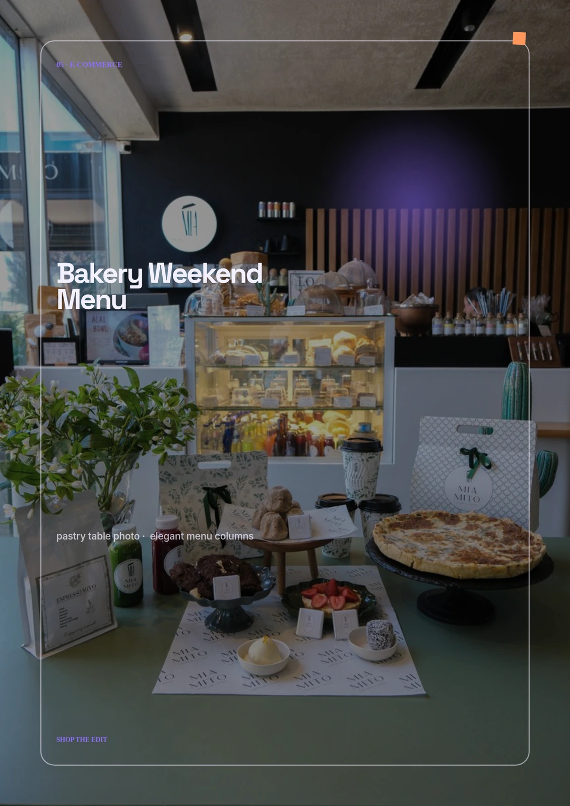 Bakery Weekend Menu visual preview