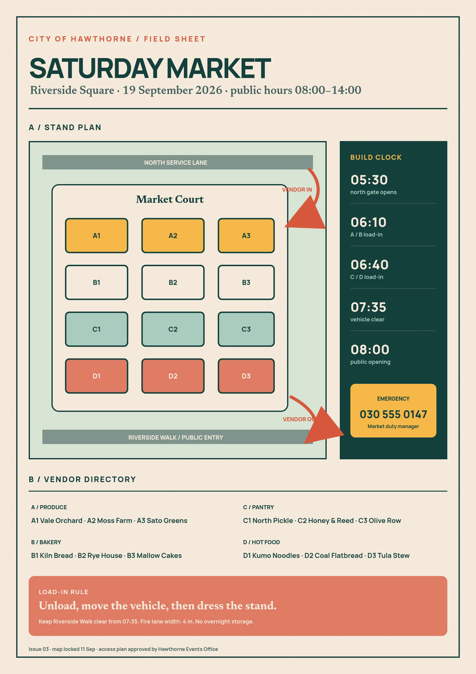 Saturday Market vendor sheet visual preview